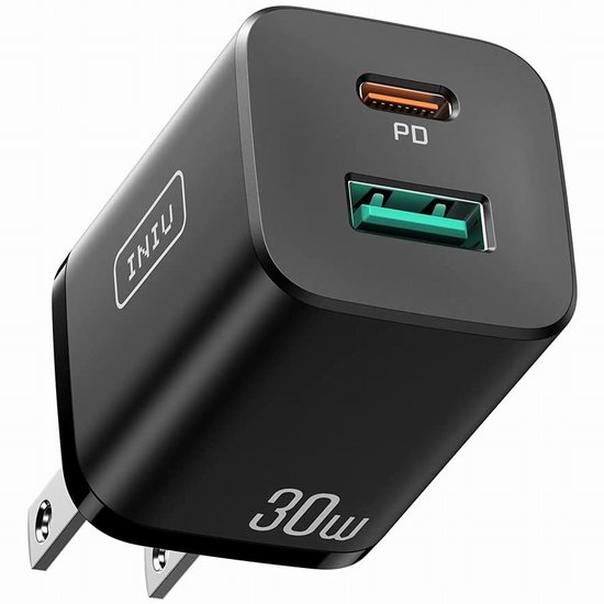  INIU 30瓦 PD QC 3.0 超便携 双口 智能快速USB充电器5.7折 14.38加元！