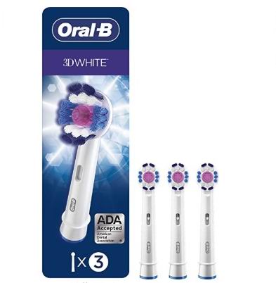  Oral-B 3D电动牙刷替换刷头3支 13.29加元，原价 21.98加元