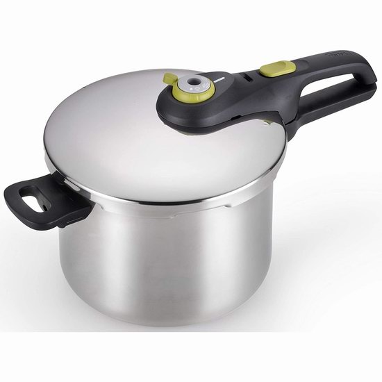  历史新低！T-fal 特福 P25107 6.3夸脱 不锈钢高压锅5.5折 74.04加元包邮！