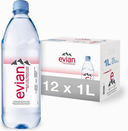  evian 依云法国阿尔卑斯山天然矿泉水 1升 x 12瓶 28.05加元（walmart售价 47.99加元）