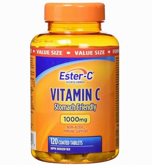  Ester-C 天然酯化维生素C 1000mg  120粒 15.59加元（24.99加元）， 增加抵抗力 酯化易吸收护肠胃