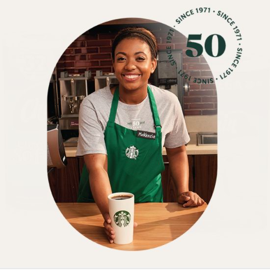  Starbucks 星巴克50周年庆，今日（9月29日）免费送Pike Place派克坊咖啡！