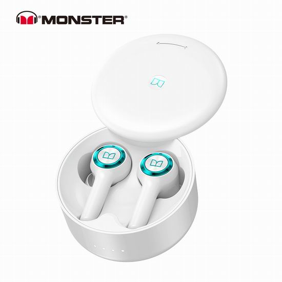  Monster 魔声 Clarity 102 Plus Airlinks 360度全景音效 真无线耳机6折 59.98加元包邮！2色可选！