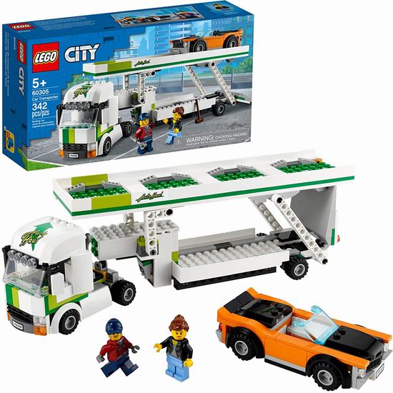  历史新低！LEGO 乐高 60305 城市组 汽车运输车（342pcs）8折 31.99加元！