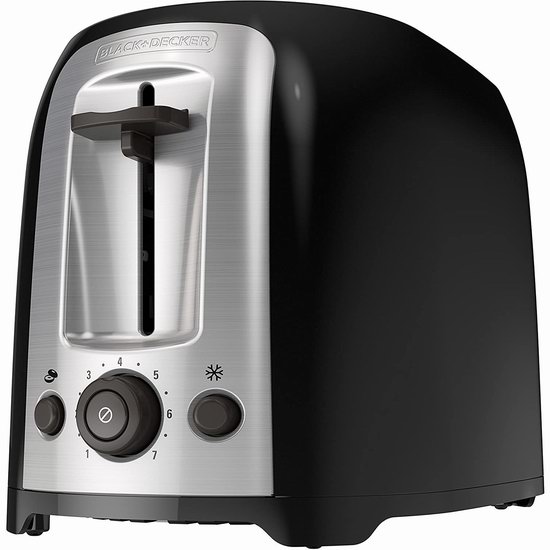  BLACK+DECKER TR1278BD 2片烤面包机6.3折 21.98加元！