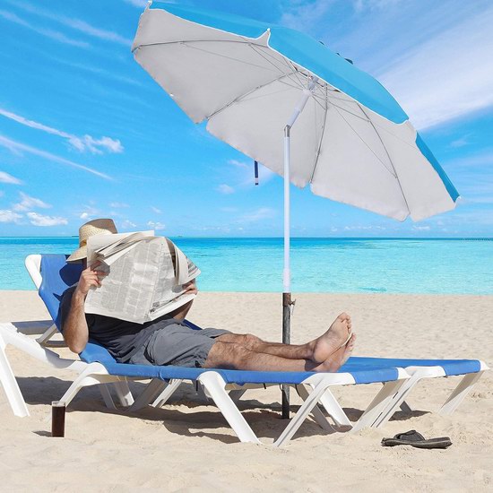  白菜价！历史新低！SONGMICS 7英尺 可倾斜 便携式太阳伞/沙滩遮阳伞3.1折 27.99加元包邮！
