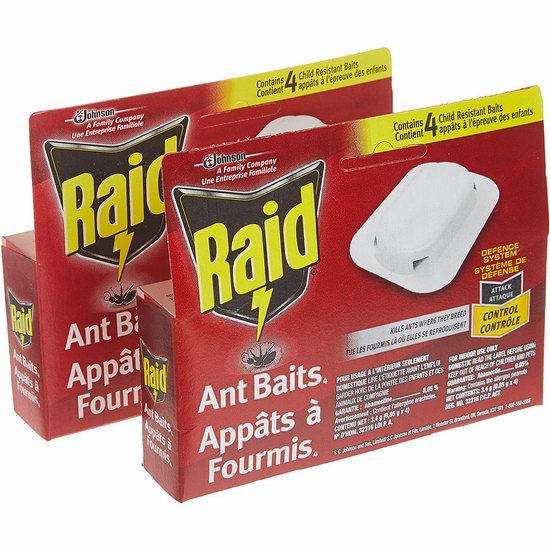  历史新低！Raid 室内强力灭蚁诱饵2件套5.5折 6.61加元包邮！
