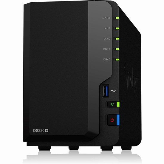  金盒头条：历史新低！Synology 群晖 DS220+ 2盘位 NAS网络存储服务器（无内置硬盘）7.1折 306.99加元包邮！