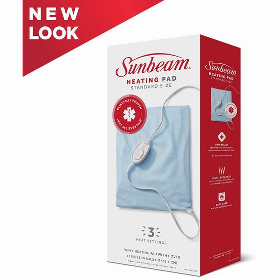  Sunbeam Health 标准温控电热保暖垫 18.89加元！御寒保暖、缓解疼痛！