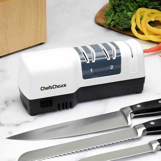  近史低价！Chef'sChoice 250 三段式 专业电动磨刀器6折 50.82加元包邮！