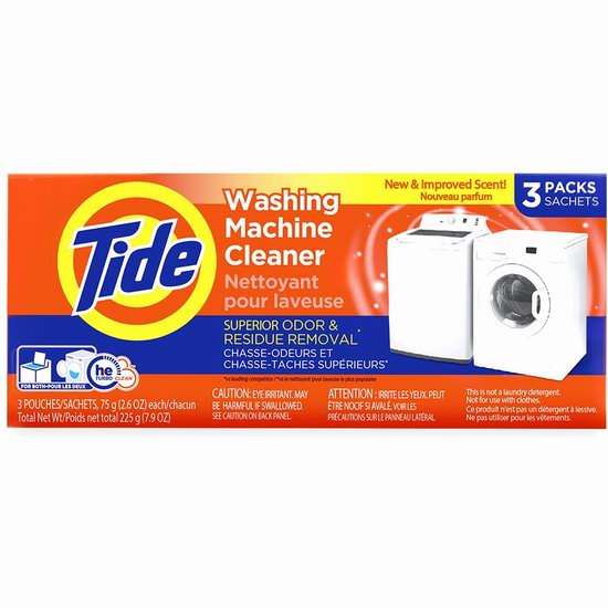  Tide 汰渍 洗衣机清洁剂3袋装 8.99加元
