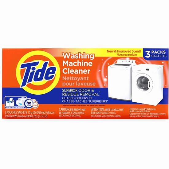  Tide 汰渍 洗衣机清洁剂3袋装 7.99加元