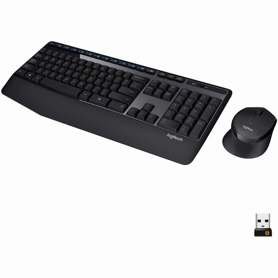  Logitech 罗技 MK345 防泼溅 无线键鼠套装6.3折 39.99加元包邮！