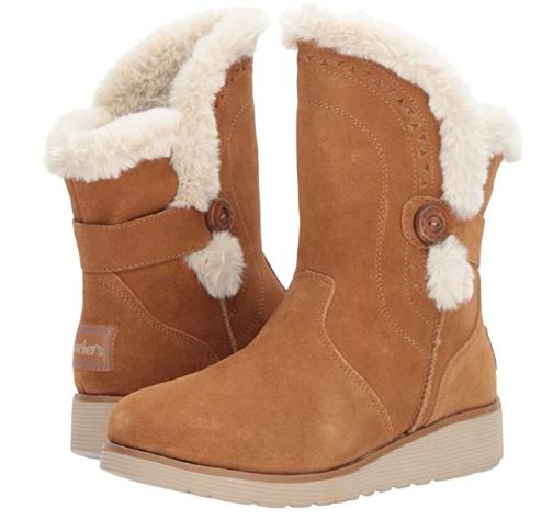  Skechers Mid Apex女士雪地靴 67.76加元（2色），官网原价 118加元，包邮