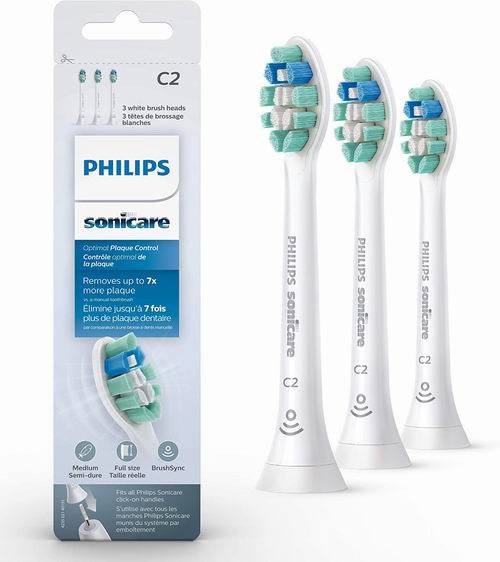  Philips Sonicare HX9023/92 飞利浦 牙菌斑防御型 智能同步 电动牙刷刷头3件套 31.3加元（原价 42.99加元）