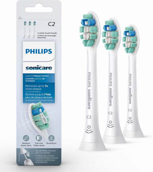  Philips Sonicare HX9023/92 飞利浦 牙菌斑防御型 智能同步 电动牙刷刷头3件套4.1折 17.54加元！2款可选！