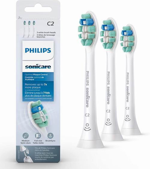 Philips Sonicare HX9023/92 飞利浦 牙菌斑防御型 智能同步 电动牙刷刷头3件套4.1折 17.54加元！2款可选！