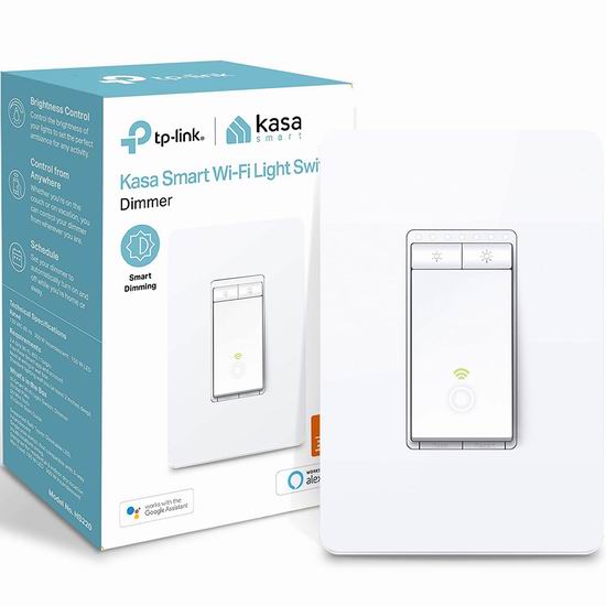  TP-Link Kasa HS220 WiFi无线 智能调光开关6折 17.98加元！