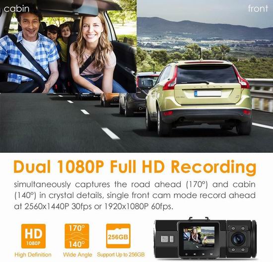 Vantrue N2 Pro 2.5K超高清 双镜头 夜视行车记录仪 199.99加元限量特卖并包邮！