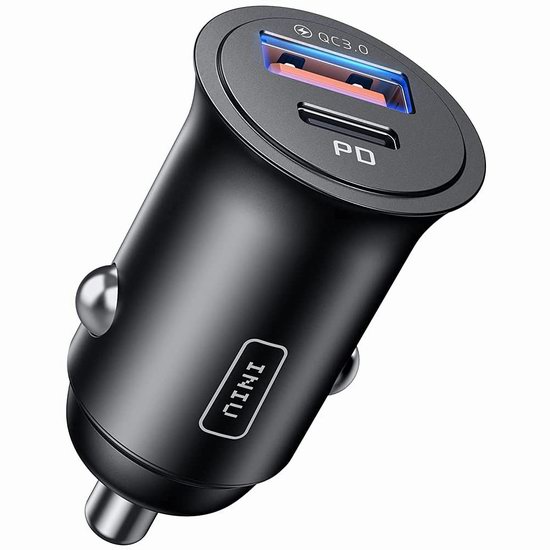  白菜价！INIU 60瓦 QC 3.0 5A PD 双口 智能车载快速USB充电器3.4折 8.49加元！