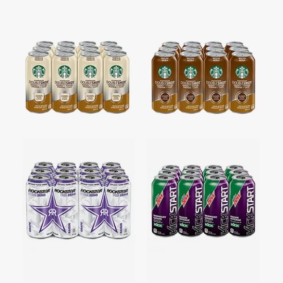  金盒头条：精选 Starbucks、Rockstar 等品牌咖啡饮料、能量饮料6.3折起！