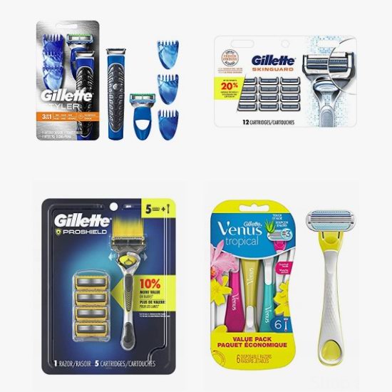  金盒头条：精选 Gillette 吉列剃须刀、美体剃毛刀等7.2折起！低至14.99加元！