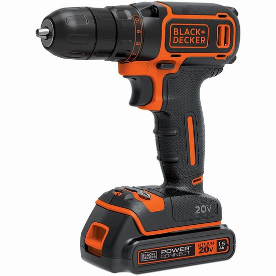  近史低价！Black & Decker 百得 BDCDD120C 20伏电钻/起子机4.3折 55.65加元包邮！