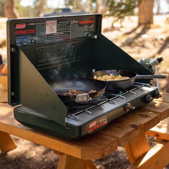  Coleman 科勒曼 2000020943NP 户外便携式双炉头燃气炉7.5折 79.99加元包邮！