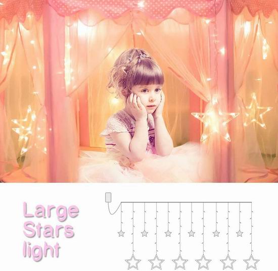 CAROSE LED星星灯饰 粉红超美公主帐篷4.6折 29.39加元包邮！送10个彩球！