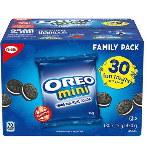  Oreo Mini Fun Treats 夹心饼干 450克 6.98加元，原价 7.98加元