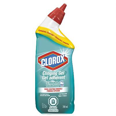  Clorox 含漂白剂 马桶凝胶清洁剂 709毫升 2.97加元