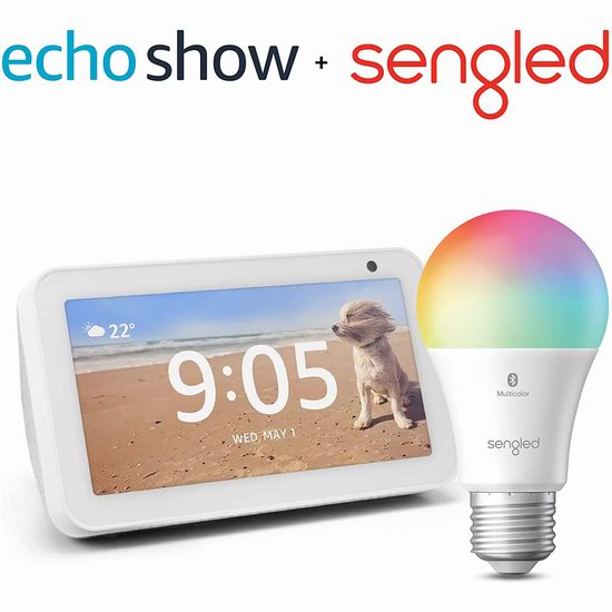  历史新低！Echo Show 5 智能显示器4.2折 49.99加元包邮+送价值21.99加元彩色智能灯泡！