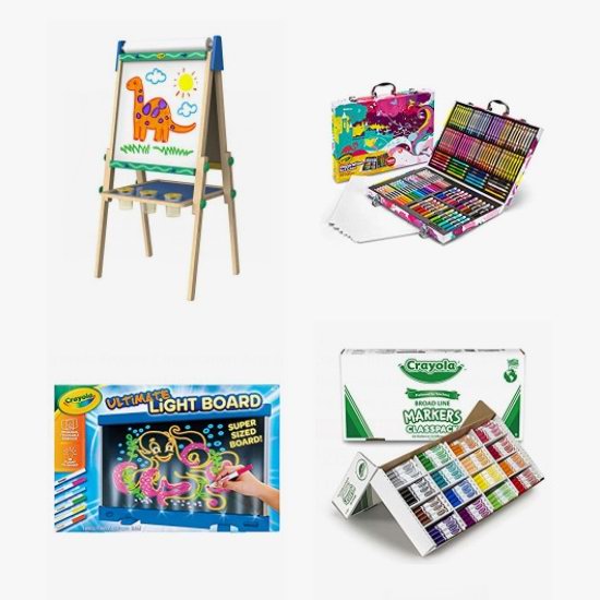  精选 Crayola 绘儿乐 彩色画笔、马克笔、画架、绘画玩具等全场7折！