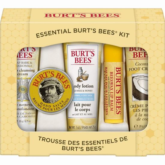  Burt's Bees 小蜜蜂 天然护理5件套7.6折 14.42加元！