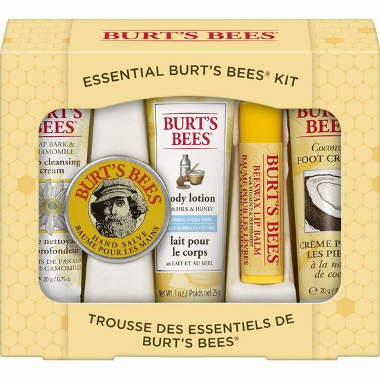  Burt's Bees 小蜜蜂 天然护理5件套7.8折 13.29加元！