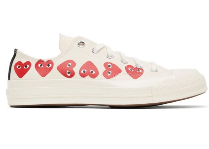 万年不打折！Comme des Garçons Play 与 Converse合作限量款 板鞋全场8.5折 170加元包邮！