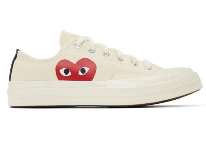 万年不打折！Comme des Garçons Play 与 Converse合作限量款 板鞋全场8.5折 170加元包邮！