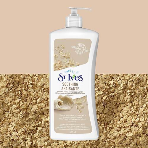  St. Ives 燕麦乳木果油 保湿身体乳 600毫升 4.97加元