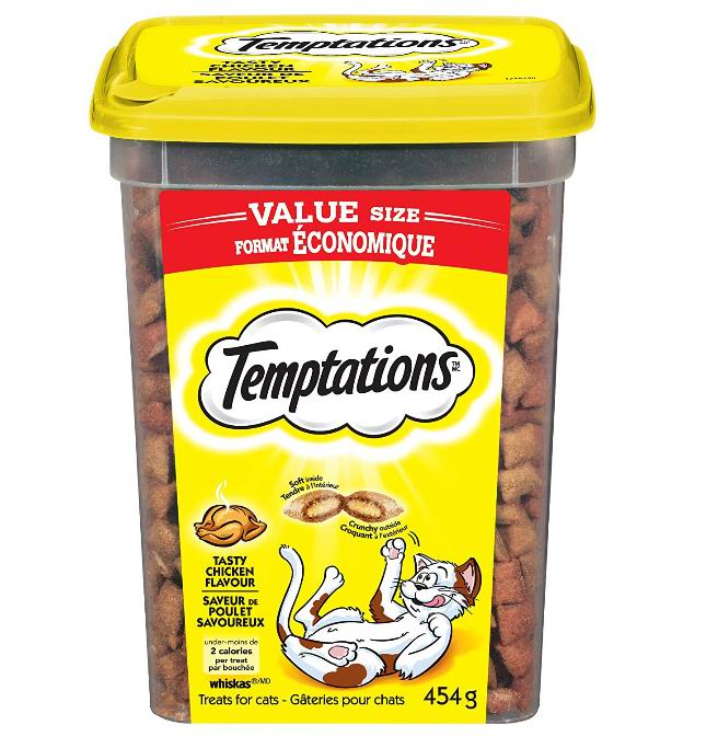  全球第一猫点心品牌！TEMPTATIONS 猫粮 美味鸡肉味 5.67加元（原价 7.99加元）