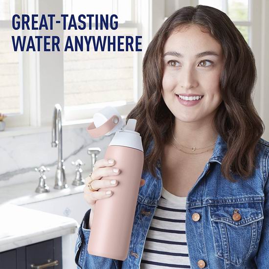  Brita 德国碧然德 591毫升 高颜值玫瑰粉 双层不锈钢真空隔热 滤水保温杯 27.99加元（原价 39.99加元）！3色可选！