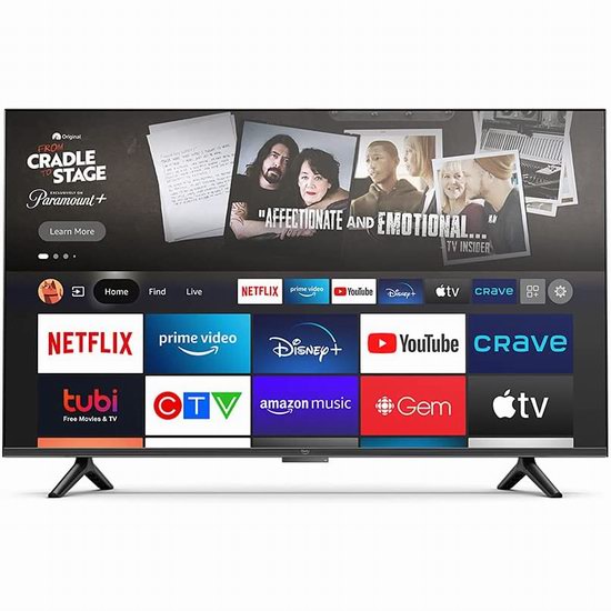  Amazon Fire TV Omni 系列 4K UHD 43/50/75英寸4K超高清智能电视 429.99-1099.99加元包邮！