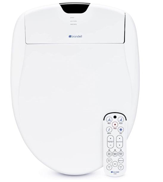  史低价！Brondell Swash S1400-RW豪华圆形智能马桶盖 449加元（原价 554.97加元）！带双不锈钢喷嘴、纳米杀菌技术及除臭功能
