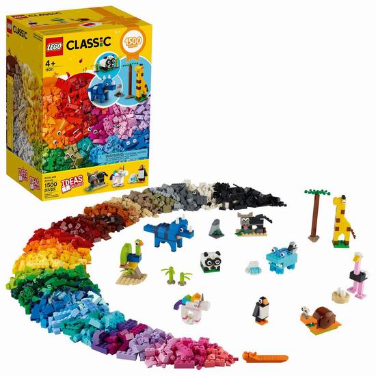  手慢无！LEGO 乐高 11011 Classic 积木动物组（1500pcs）39.86加元包邮！