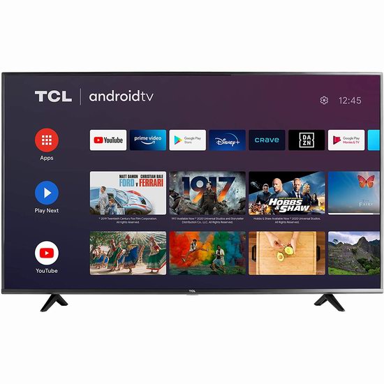  TCL 55S434 Class 4-Series 55英寸 4K超高清 HDR 智能电视 449.99加元包邮！