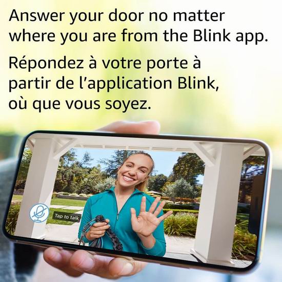 历史新低！Blink Video Doorbell 智能可视门铃+同步模块套装6.7折 69.99加元包邮！本地储存，无需月费，支持无线安装，续航可达2年！2色可选！