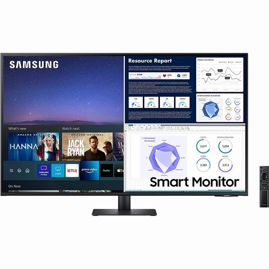  近史低价！SAMSUNG 三星 M7 43英寸 4K UHD 娱乐办公学习 二合一 智能电视/显示器7.1折 499.99加元包邮！带Office 365套件+免费电视！