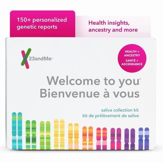  23andMe DNA Test 健康+祖源 基因检测7.4折 184加元包邮！