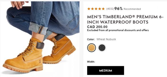 手慢无！Timberland 男士经典黄靴 135.99加元（7码），官网原价 200加元，包邮