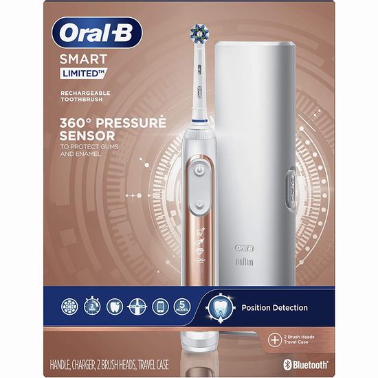  历史新低！Oral-B Power Smart Limited 专业护理 蓝牙智能电动牙刷5.4折 119.99加元包邮！2色可选！