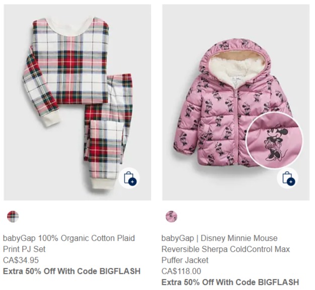 Gap 宝宝长袖T恤、夹克、睡衣 3.7折起+额外5折+额外9折， 迪士尼系列也打折！